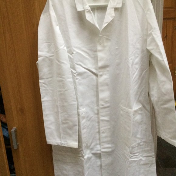 - White laboratory industrial butcher protector overall cotton long Euro size 58 - Picture 1 of 3